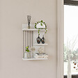 HABITAT ET JARDIN - Étagère murale en bois "Kinik" - 40 x 19 x 60 cm - Blanc - vignette