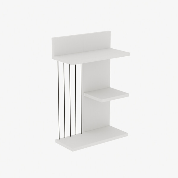 HABITAT ET JARDIN - Étagère murale en bois "Kinik" - 40 x 19 x 60 cm - Blanc - large