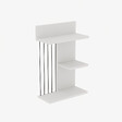 HABITAT ET JARDIN - Étagère murale en bois "Kinik" - 40 x 19 x 60 cm - Blanc - vignette