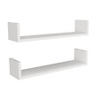 HABITAT ET JARDIN - Étagère murale en bois "Iris" - 63 x 14 x 14 cm - Blanc - vignette