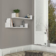 HABITAT ET JARDIN - Étagère murale en bois "Iris" - 63 x 14 x 14 cm - Blanc - vignette