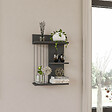 HABITAT ET JARDIN - Étagère murale en bois "Kinik" - 40 x 19 x 60 cm - Gris anthracite - vignette