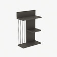 HABITAT ET JARDIN - Étagère murale en bois "Kinik" - 40 x 19 x 60 cm - Gris anthracite - vignette