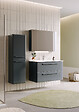 HABITAT ET JARDIN - Armoire de Salle de Bain "Nuvola 40 v3" - 40 x 32 x 138 cm - Anthracite - vignette