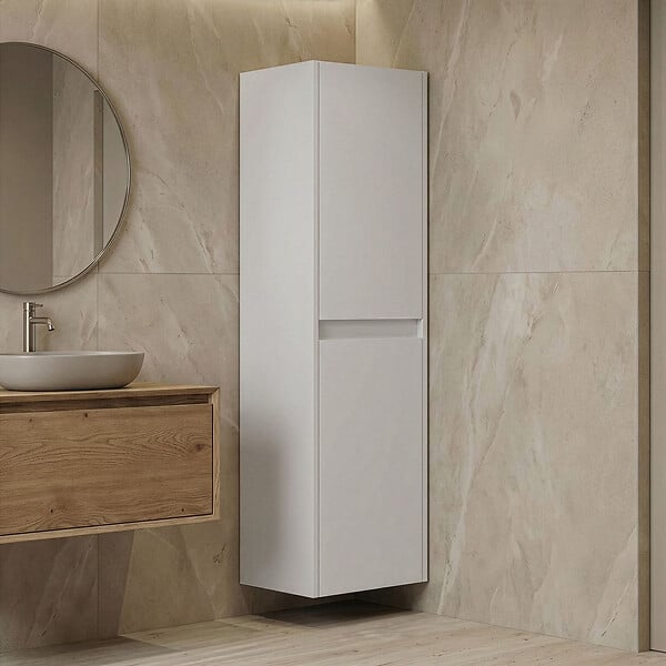 HABITAT ET JARDIN - Armoire de Salle de Bain "Side 40" - 40 x 27 x 138 cm - Matte White - large