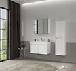 HABITAT ET JARDIN - Armoire de Salle de Bain "Side 40" - 40 x 27 x 138 cm - Matte White - vignette