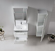 HABITAT ET JARDIN - Armoire de Salle de Bain "Nuvola 40 v3" - 40 x 32 x 138 cm - Cashmere - vignette
