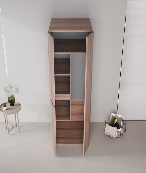HABITAT ET JARDIN - Armoire de Salle de Bain "Solis 60" -  cm - Dark Walnut - large