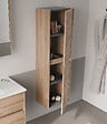 HABITAT ET JARDIN - Armoire de Salle de Bain "Side 40" - 40 x 27 x 138 cm - Oak - vignette