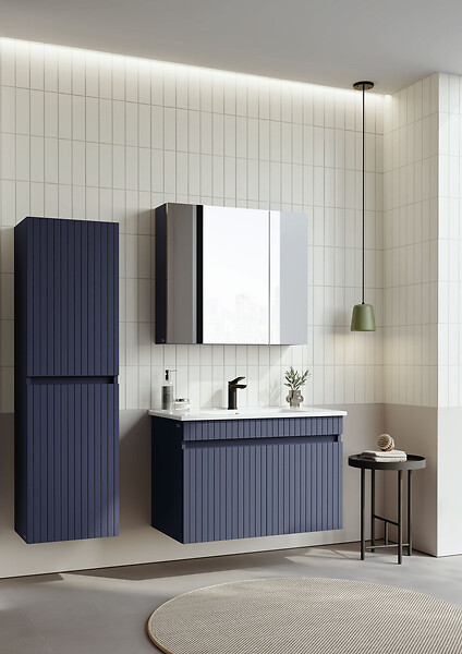 HABITAT ET JARDIN - Armoire de Salle de Bain "Tivoli 40" -  cm - Matte Navy Blue - large