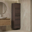 HABITAT ET JARDIN - Armoire de Salle de Bain "Side 40" - 40 x 27 x 138 cm - Dark Walnut - vignette