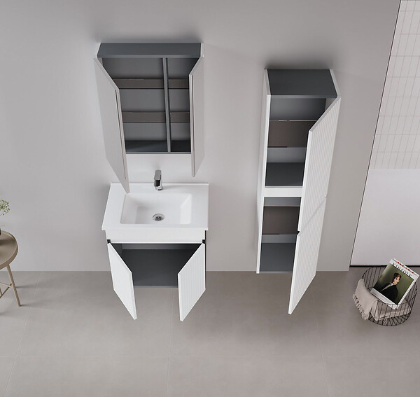 HABITAT ET JARDIN - Armoire de Salle de Bain "Tivoli 40" -  cm - Matte White - large