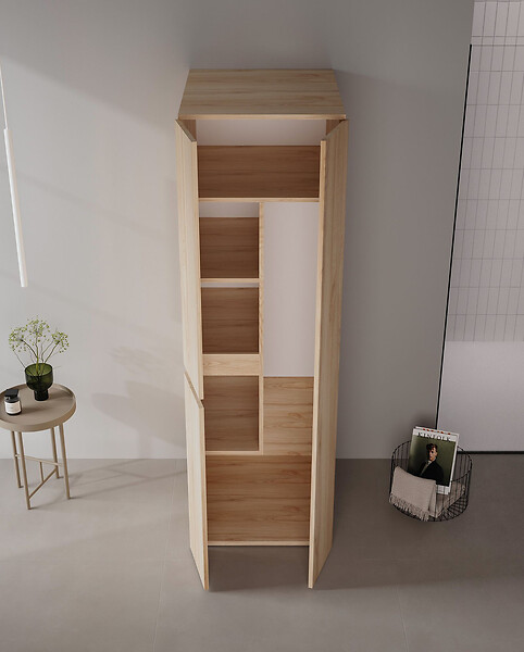HABITAT ET JARDIN - Armoire de Salle de Bain "Solis 60" -  cm - Oak - large