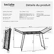 TECTAKE - Séchoir à linge LIFE pliable de 1,8 m noir - vignette