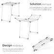 TECTAKE - Séchoir à linge LIFE pliable de 1,8 m blanc - vignette