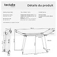 TECTAKE - Séchoir à linge LIFE pliable de 1,8 m blanc - vignette