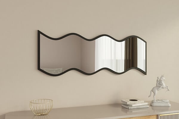 HABITAT ET JARDIN - Miroir en bois "Safi" 40 x 2,2 x 120 cm - Blanc - large