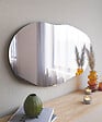 HABITAT ET JARDIN - Miroir en bois "Lossa" - 52 x 89 cm - Noir - vignette