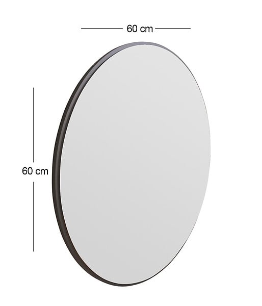 HABITAT ET JARDIN - Miroir en bois "Ozze" - 60 x 60 cm - Noir - large