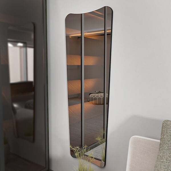 HABITAT ET JARDIN - Miroir cheval en bois "Vitros" - 55 x 2 x 150 cm - Transparent - large