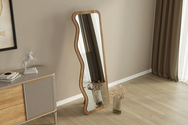 HABITAT ET JARDIN - Miroir en bois "Asel" - 50 x 160 cm - Marron - large