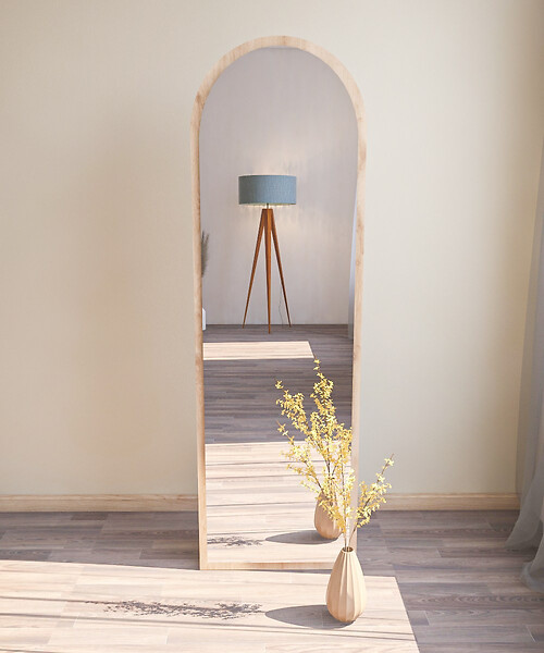 HABITAT ET JARDIN - Miroir en bois "Emma" - 50 x 160 cm - Beige - large