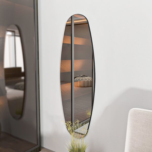 HABITAT ET JARDIN - Miroir cheval en bois "Venti" - 40 x 120 cm - Transparent - large