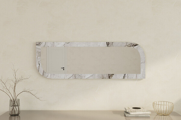 HABITAT ET JARDIN - Miroir en bois "Arni" - 120 x 40 cm - Beige - large