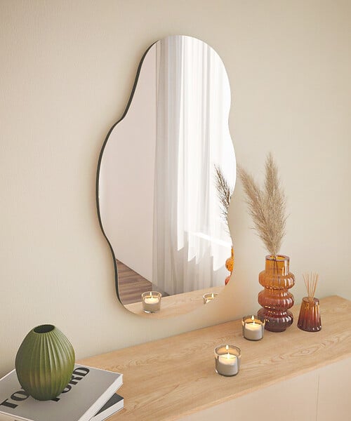 HABITAT ET JARDIN - Miroir en bois "Baby" - 40 x 72 cm - Noir - large