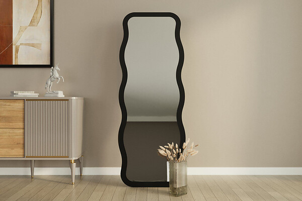 HABITAT ET JARDIN - Miroir en bois "Aror" 50 x 2,2 x 160 cm - Noir - large