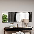 HABITAT ET JARDIN - Miroir en bois "Buhem" - 40 x 120 cm - Blanc - vignette