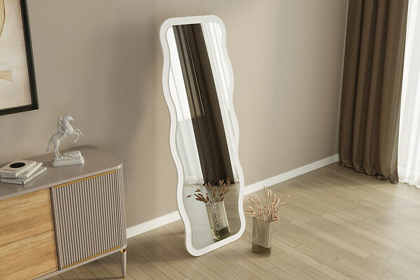 HABITAT ET JARDIN - Miroir en bois "Aror" - 50 x 160 cm - Blanc - large