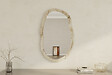 HABITAT ET JARDIN - Miroir en bois "Lossa" - 52 x 86 cm - Beige marbré - vignette