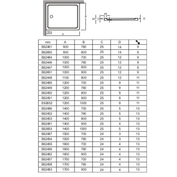 JACOB DELAFON - Receveur de douche Flight rectangle extra plat antidérapant 110 x 80 cm - large