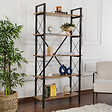 HABITAT ET JARDIN - Bibliothèque en bois "Elysian" - 90 x 33 x 180 cm - NoyerNoir - vignette