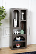 HABITAT ET JARDIN - Bibliothèque en bois "Venüs" - 60 x 32 x 150 cm - Anthracite - vignette