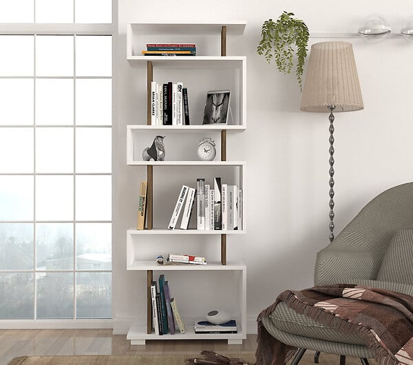 HABITAT ET JARDIN - Bibliothèque en bois "Blok" - 60 x 19 x 165 cm - Marron - large