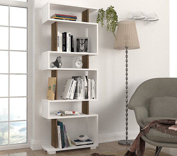 HABITAT ET JARDIN - Bibliothèque en bois "Blok" - 60 x 19 x 165 cm - Marron - large