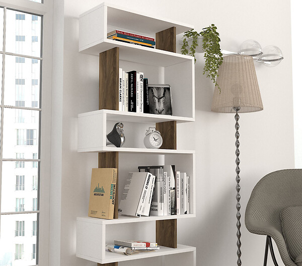 HABITAT ET JARDIN - Bibliothèque en bois "Blok" - 60 x 19 x 165 cm - Marron - large
