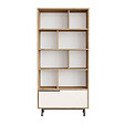HABITAT ET JARDIN - Bibliothèque en bois "ON4-SW" - 84 x 30 x 176 cm - Blanc - vignette