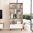 HABITAT ET JARDIN - Bibliothèque en bois "ON4-SW" - 84 x 30 x 176 cm - Blanc - vignette