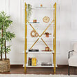 HABITAT ET JARDIN - Bibliothèque en bois "Elysian" - 90 x 33 x 180 cm - Or blanc - vignette
