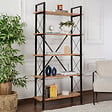 HABITAT ET JARDIN - Bibliothèque en bois "Elysian" - 90 x 33 x 180 cm - Pin atlantiqueNoir - vignette