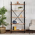 HABITAT ET JARDIN - Bibliothèque en bois "Elysian" - 90 x 33 x 180 cm - Pin atlantiqueNoir - vignette