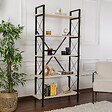 HABITAT ET JARDIN - Bibliothèque en bois "Elysian" - 90 x 33 x 180 cm - TravertinNoir - vignette