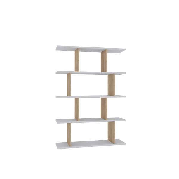 HABITAT ET JARDIN - Bibliothèque en bois "Harmon" - 90 x 25 x 127 cm - Blanc - large
