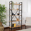 HABITAT ET JARDIN - Bibliothèque en bois "Elysian" - 90 x 33 x 180 cm - ChêneNoir - vignette