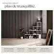 TECTAKE - Lot de 4 panneaux acoustiques 3d en mdf avec placage en bois véritable chêne gris feutre insonorisant découpage facile 120 x 60 cm - vignette