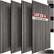 TECTAKE - Lot de 4 panneaux acoustiques 3d avec feutre insonorisant placage en bois véritable chêne gris clair découpables 110 x 50 cm - vignette