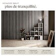 TECTAKE - Lot de 4 panneaux acoustiques 3d avec feutre insonorisant placage en bois véritable chêne gris clair découpables 110 x 50 cm - vignette